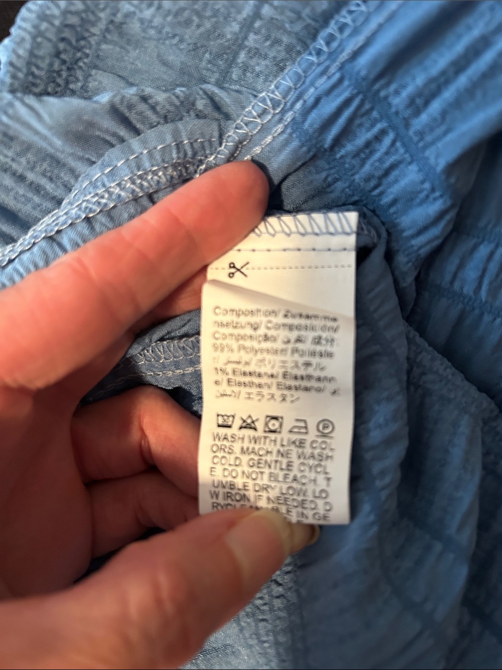 SHEIN Dusty Blue Button-Front Midi Dress with Puff Sleeves. WORN ONCE! - Picture 11 of 11